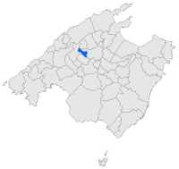 Localisation de Lloseta dans l'île de Majorque.