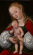 لوكاس كراناخ ، "مادونا والطفل مع العنب" ، 1537