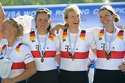 Manuela Zander, Sandra Goldbach, Dana Pyritz ja Ulrike Stadlmayr vuonna 2003.