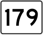 State Route 179 marker