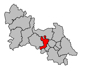 Kanton na mapě arrondissementu Châtellerault