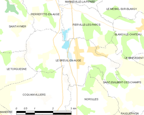 Poziția localității Le Breuil-en-Auge
