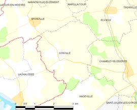 Mapa obce Xonville