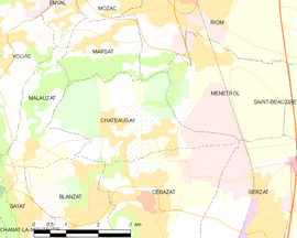 Mapa obce Châteaugay