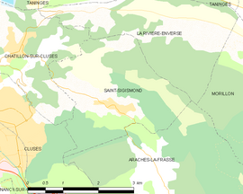 Mapa obce Saint-Sigismond