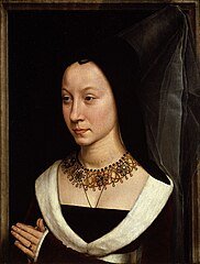 Maria Portinari (Maria Maddalena Baroncelli) probablement 1470. Oli sobre fusta. 44,1 x 34 cm. The Metropolitan Museum of Art, Nova York.