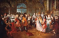 Антуан Дё[фр.]. Свадьба Людовика, герцога Бургундского и Марии-Аделаиды Савойской 7 декабря 1697 года (1715). Лувр