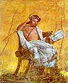 Menandros, Fresko im Huus vom Menander, Pompeii