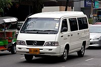 Front view of Mercedes-Benz MB140D van.