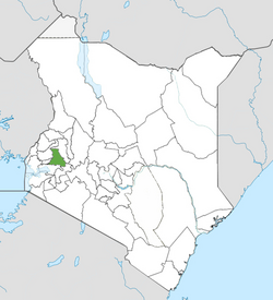 Location of Nandi County (Green)