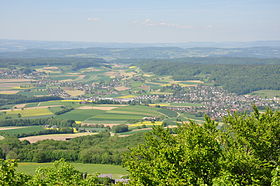 Blick von der Lägern auf Niederweningen