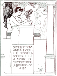 Frontispiece to The Tales of John Oliver Hobbes. Text: Some Emotions and a Moral•The Sinners Comedy•A Stvdy in Temptations•A Bvndle of Life. To IOH WS Sept MDCCCXCN