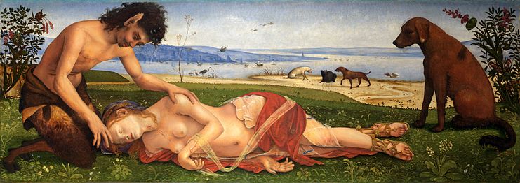 Procris död, cirka 1500, National Gallery, London