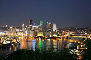 Pittsburgh, Pennsylvania skyline photograph, t...