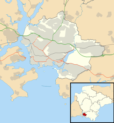 Location map United Kingdom Plymouth