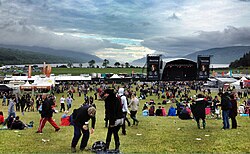 View of the main stage overlooking Loch Ness at the 2012 event.