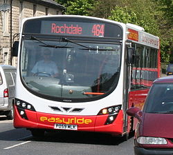 Rossendale Transport bus 211 (PO59 MLK) 2010 Volvo B7RLE Wrightbus Eclipse 2, Haslingden, 4 May 2011.jpg