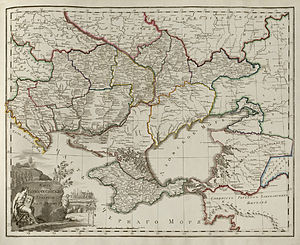Historyczna mapa guberni noworosyjskiej, 1800