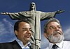 Governador Sérgio Cabral e Presidente Lula em visita ao Cristo Redentor