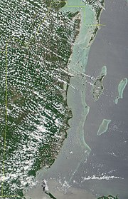 Vue satellite du Belize mai 2001