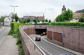 Westportal Südröhre: Stadtseitige Einfahrt