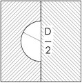 Semi-circular runner section, not particularly favorable for ejection due to low draft angle