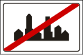 End of built-up area