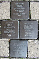 Stolpersteine für Erna, Hermann, Julius und Rosalie Baumgarten