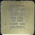 Stolperstein für Dr. Henny Deutsch (Roonstraße 52)