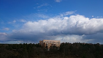 Vy från Hammarbybacken i nordväst.