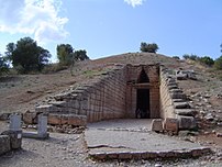 Dromos entrance to the Treasury of Atreus