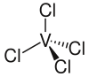 Structural formula of the vanadium tetrachloride molecule