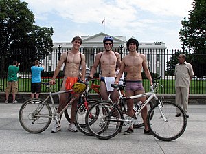 English: World Naked Bike Ride participants at...