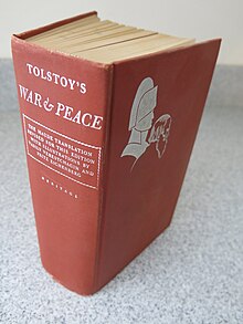 War and Peace by Leo Tolstoy, published 1869 and set 60 years before War and Peace book.JPG