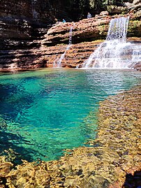 Wei Sawdong waterfall in Cherrapunji, Meghalaya