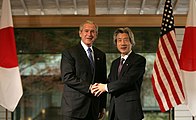ブッシュ米大統領と小泉純一郎首相