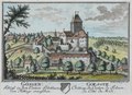 Schloss, kolorierter Kupferstich, zwischen 1754 und 1773
