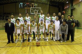 L'équipe de la ville iranienne d'Ispahan (Zob Ahan Isfahan BC), en 2012.