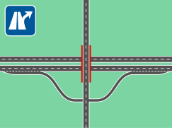 Anschluss nur aus und in eine Fahrtrichtung