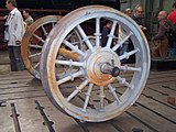 Réplica de las ruedas radiales de la locomotora Adler (original 1835, réplica 1935)