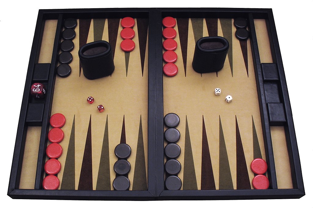 Un set di backgammon moderno