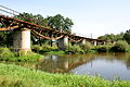 Eisenbahnbrücke in Stahl-Fachwerk-Konstruktion