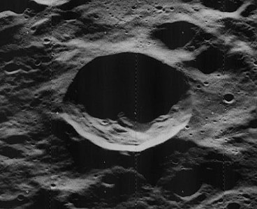 Imatge obliqua des del Lunar Orbiter 5, costat oest