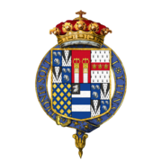 Coat of arms of Thomas Pelham-Holles, 1st Duke of Newcastle upon Tyne, KG, PC, FRS.png