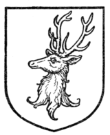 Fig. 386.—Stag's head erased.