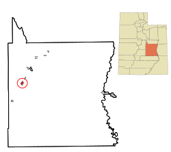 Location within Emery County and the State of Utah