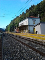 Vista de la estación de Os Peares