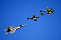 F-22 Raptor, P-51 Mustang and P-38 Lightning