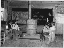 One-room school in Alabama c.1935 Farm Security Administration school in Alabama USA 1935.gif