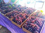 Boxes of grapes at the Festa da Uva.